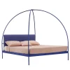 Volta Blue Iron Canopy Double Bed by Mario Scairato
