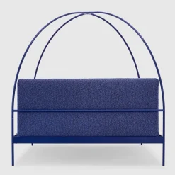 Volta Blue Iron Canopy Double Bed by Mario Scairato