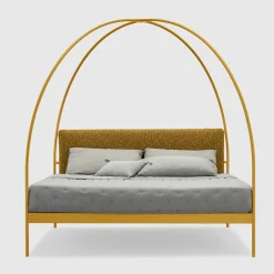 Volta Yellow Iron Canopy Double Bed by Mario Scairato