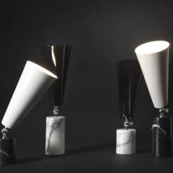 Vox Alta Table Lamp by Lorenza Bozzoli in Carrara Marble