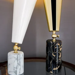Vox Alta Table Lamp by Lorenza Bozzoli in Portoro Marble