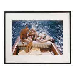 Vuccino And Rava Framed Print by Slim Aarons