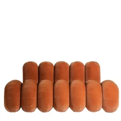Waldo Orange Sculptural Sofa