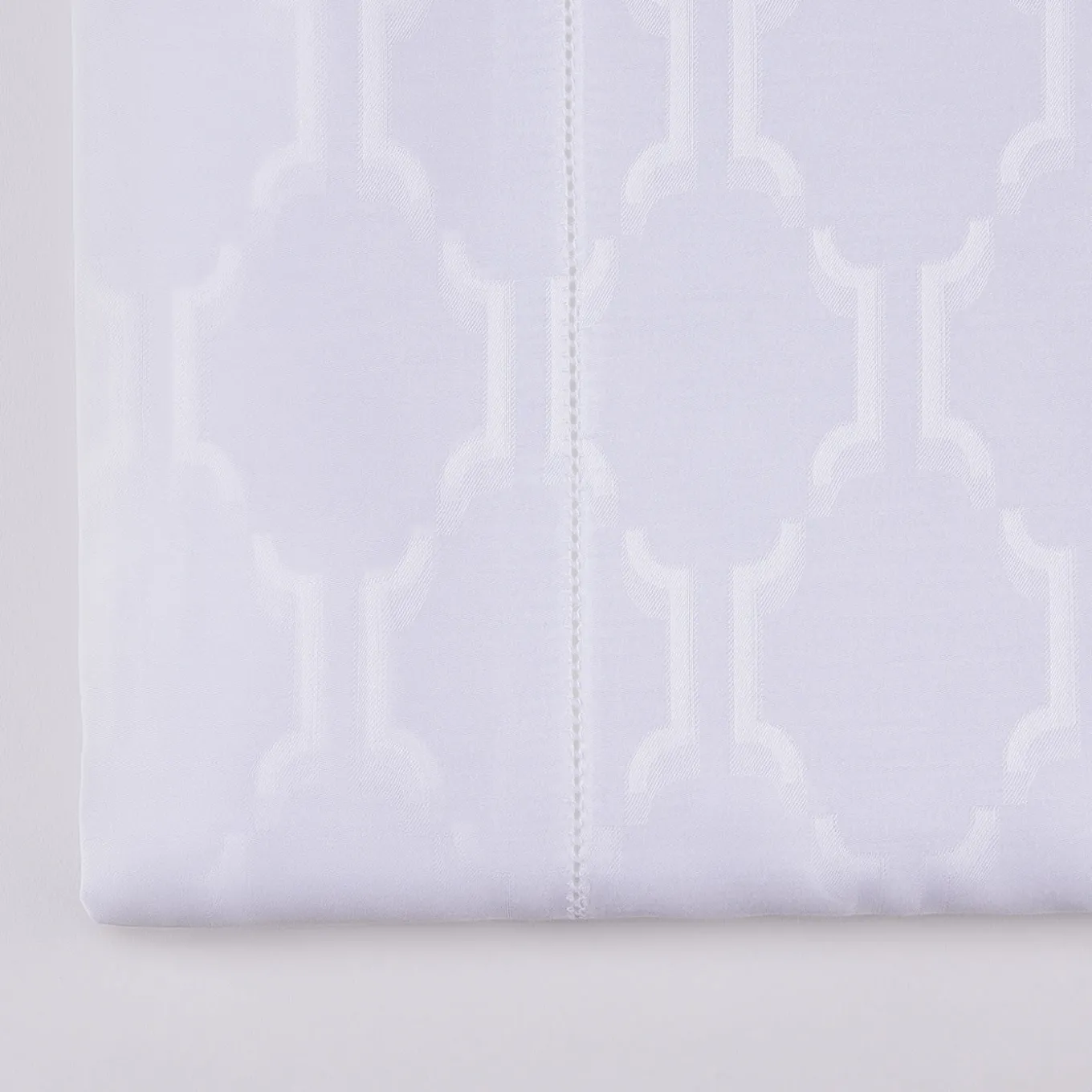Waldorf Damask White Double Bed Sheet