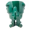 Walking Head Medium Green Flower Pot