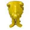 Walking Head Medium Yellow Flower Pot