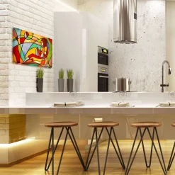 Wall Art Serenity Polychrome Murano Glass Decorative Panel