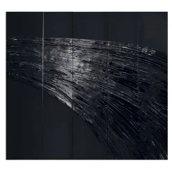 Waves Black Highloss Plaster Decorative Panel