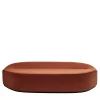 Waves Orange Trapezium Ottoman with Backrest