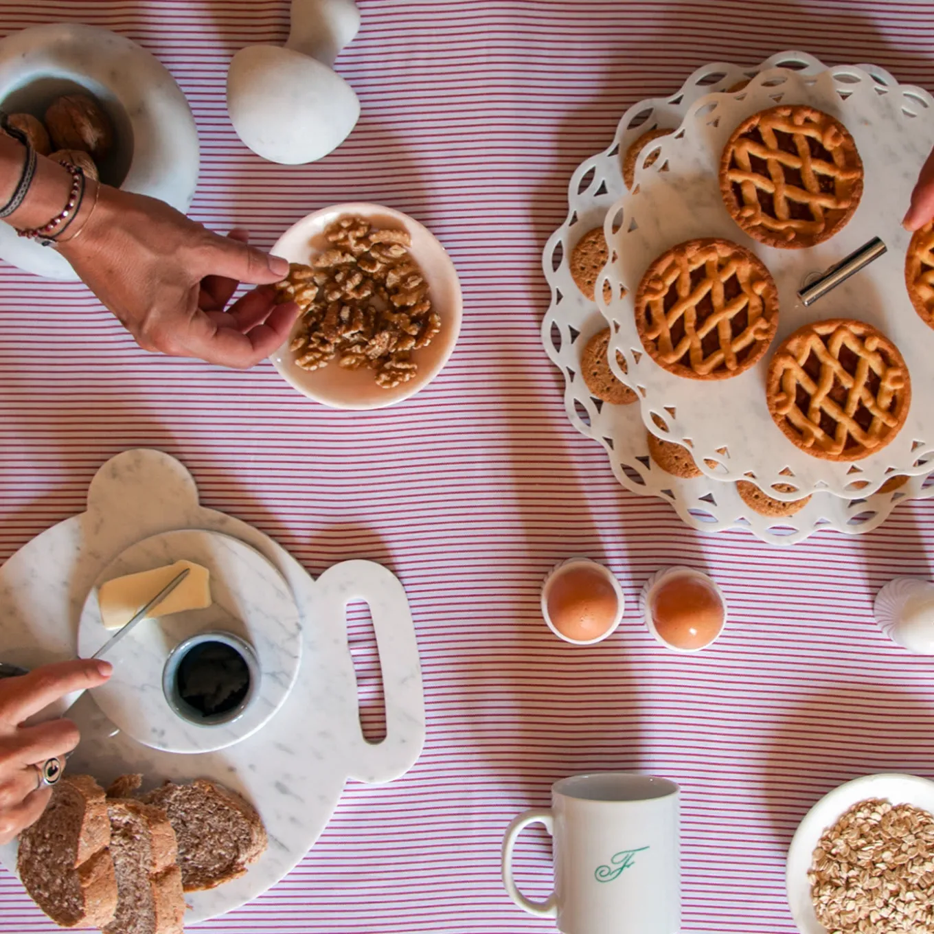White and Black Marble Salt and Pepper