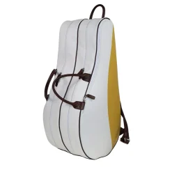 White and Brown Tennis Bag
