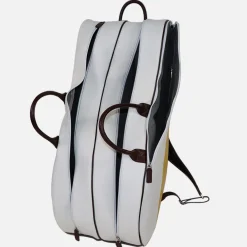 White and Brown Tennis Bag