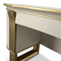 White and Gold Vanity Desk