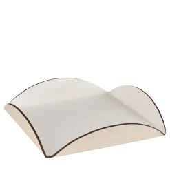 White and Panna Cotta Leather Sauce Holder