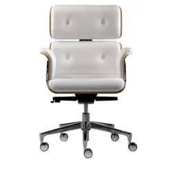 White Armadillo/2 Swivel Armchair by Rainer Bachschmid