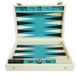White Backgammon Box Game