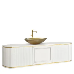 White Bathroom Cabinet with 2 Doors & 1 Drawer