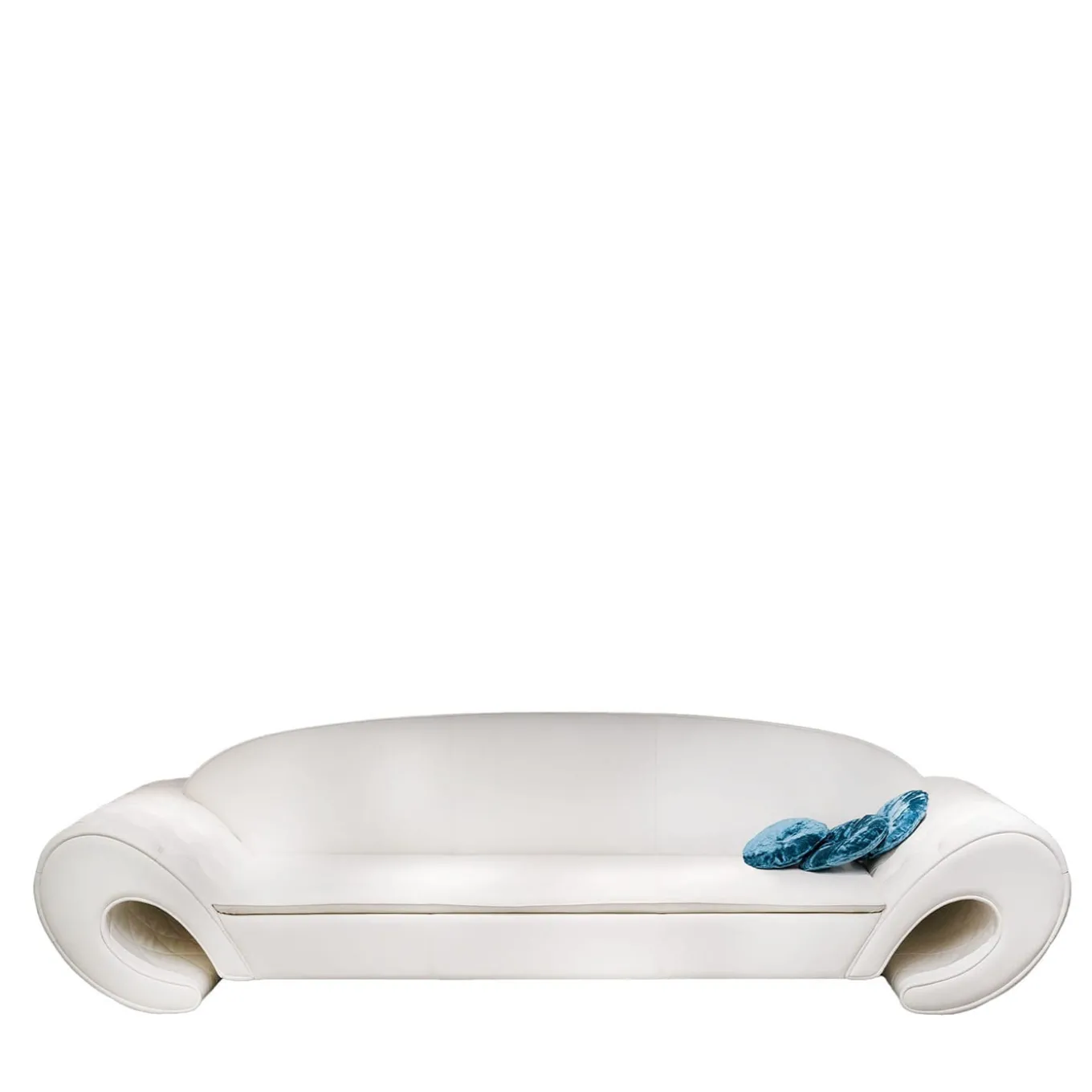 White Capitonné Sofa