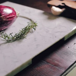 White Carrara Marble Q Plate