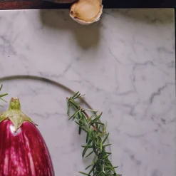 White Carrara Marble Q Plate