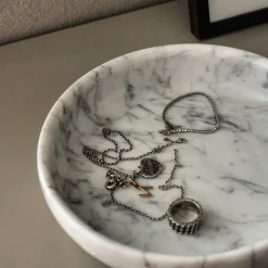 White Carrara Marble Vide Poche