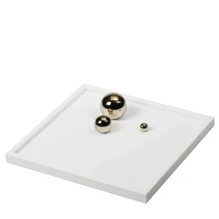 White Champagne Leather Tray