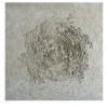 White Circles Textured Resin Painting