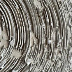 White Circles Textured Resin Painting