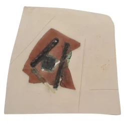 White Clay Decorative Plate with Red Decoration