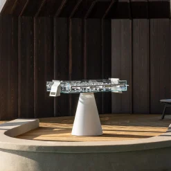 White Foosball Table Ghost by Basaglia + Rota Nodari