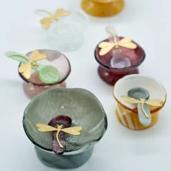 White Glass Salt Cellars - Set of 2