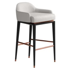 White Leather Bar Stool