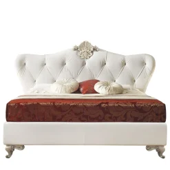 White Leather Bed