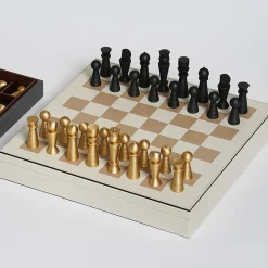 White Leather Chessboard