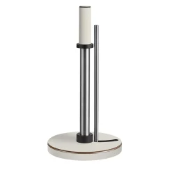 White Leather Kitchen Roll Holder