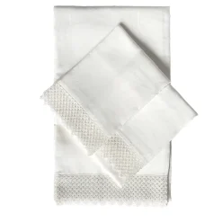 White Linen Bed Set with Macramé