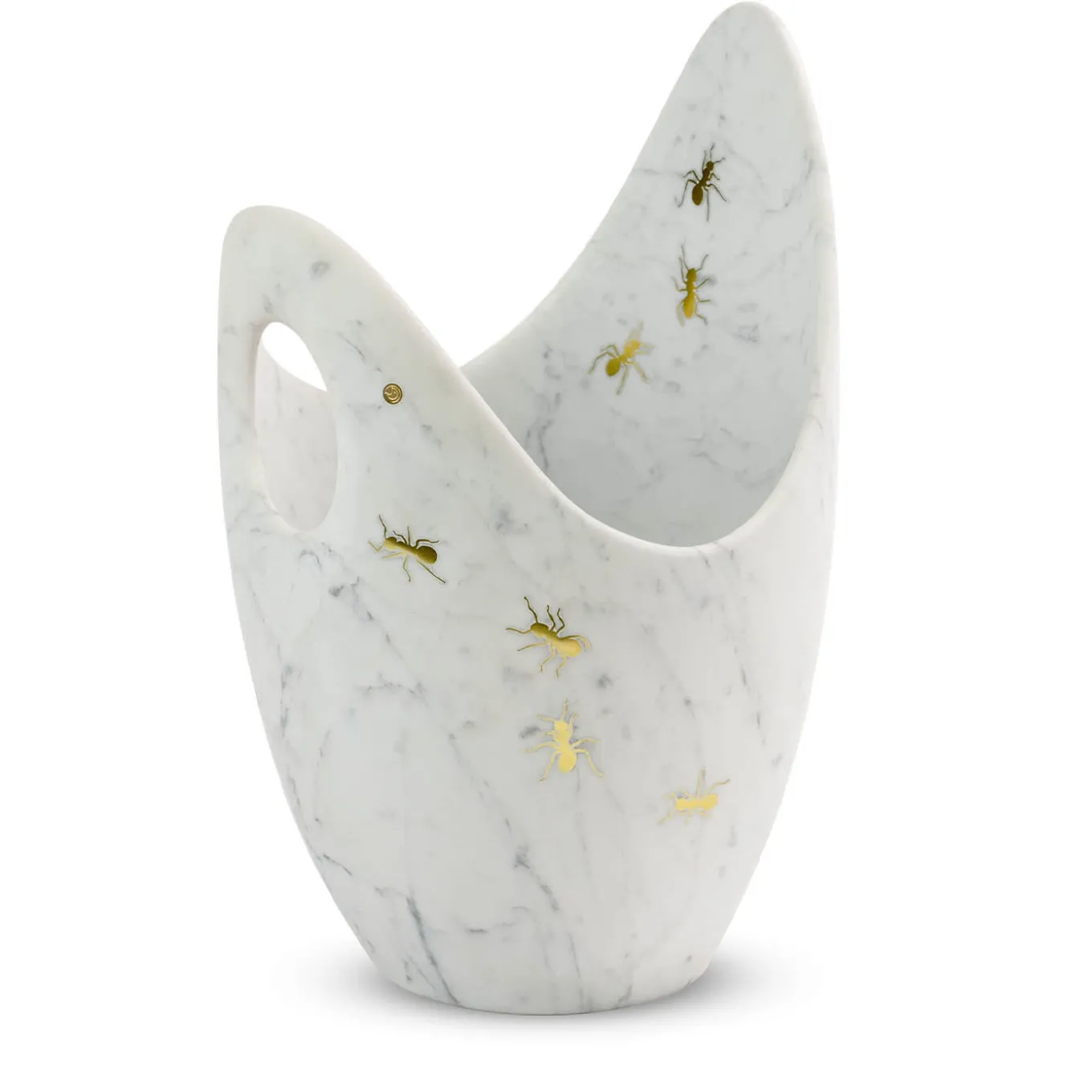 White Marble Ants Champagne Bucket