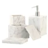 White Marble 4-Piece Bathroom Set