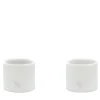 White Marble Set of 2 Egg Cups