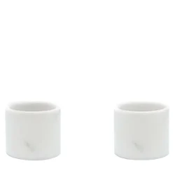 White Marble Set of 2 Egg Cups