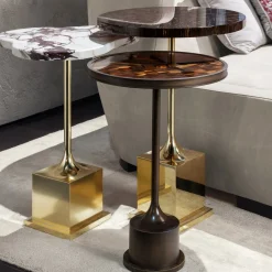 White Marble Top Side Table