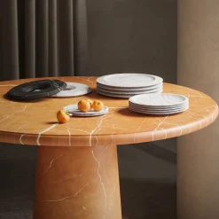 White Michelangelo Dinner Plate by Ivan Colominas