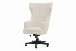 White Office Swivel Chair with Wood Base from Studio Privè Collection