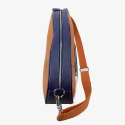 White, Orange & Blue Leather Paddle & Pickleball Bag