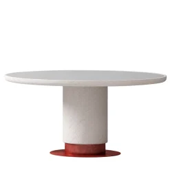 White Round Dining Table