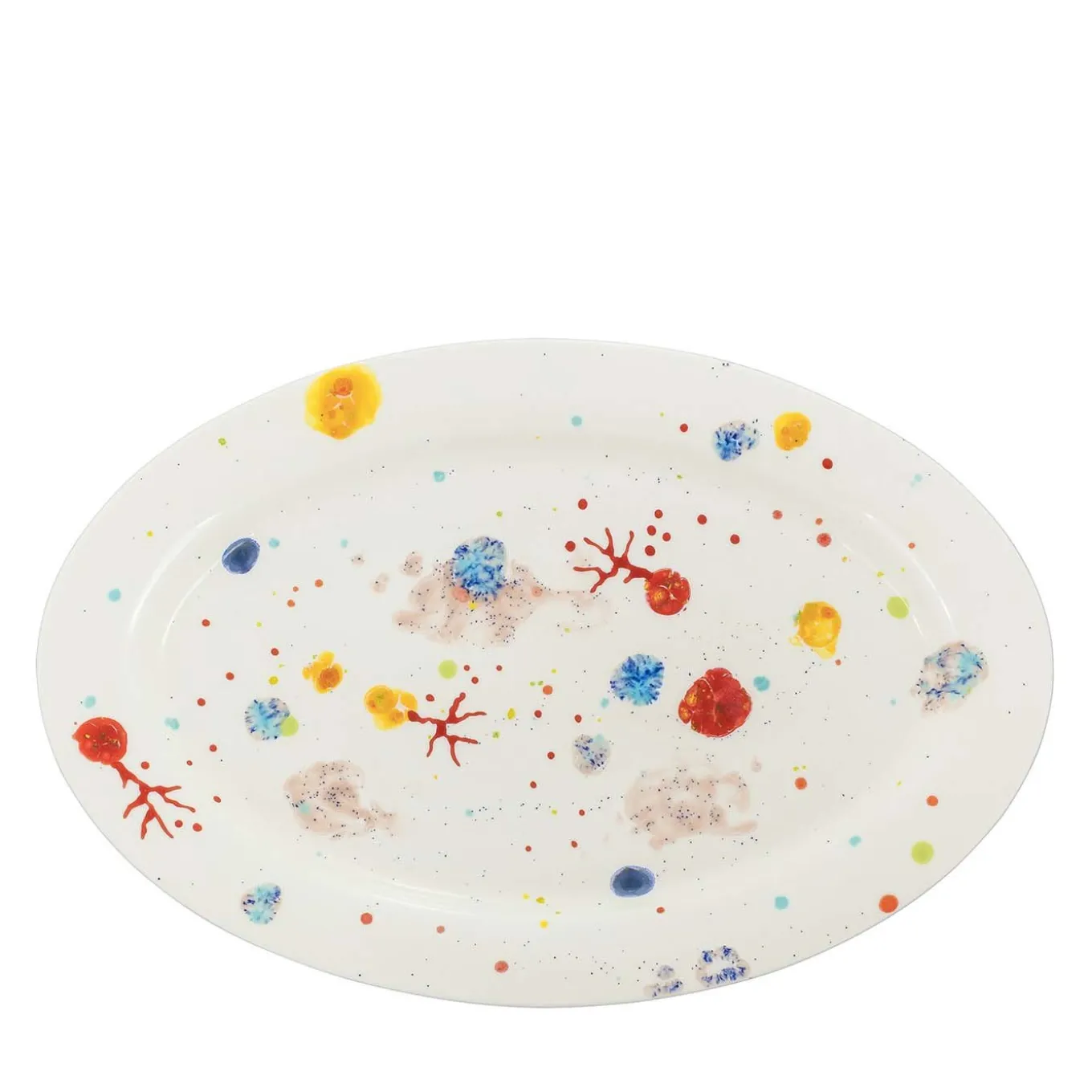 White Seabed Oval Plate