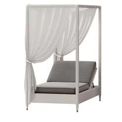 White 1-Seater Daybed with Canopy