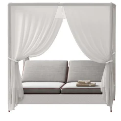 White 2-Seater Daybed with Canopy