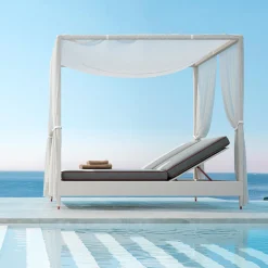 White 2-Seater Daybed with Canopy