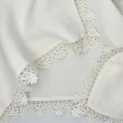 White Tablecloth with Sicilian Lace